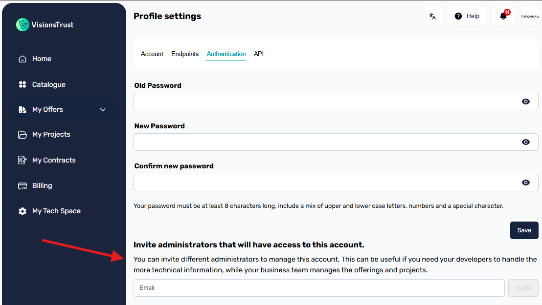 Invite Admins